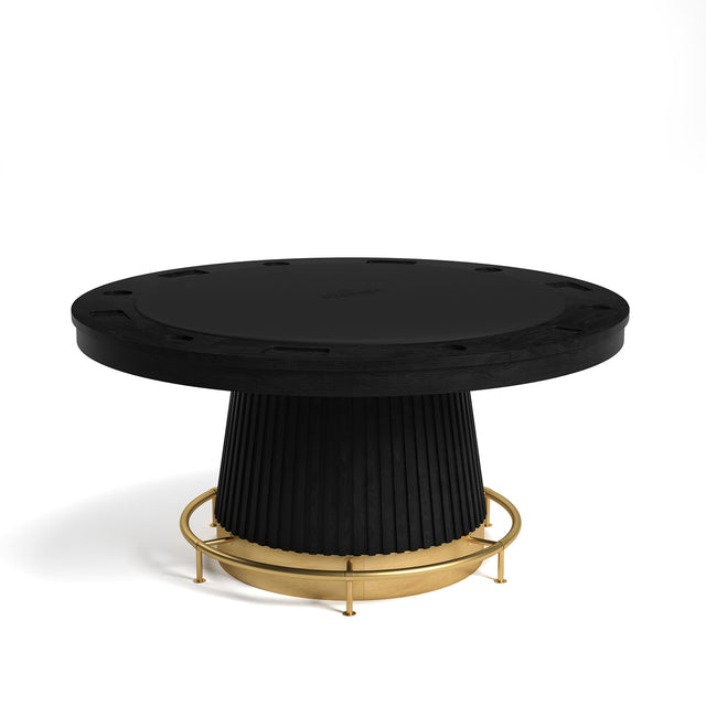 Prohibition Series 60" Poker Table with Dining Top and Brass Foot Rail | RAM Game Room