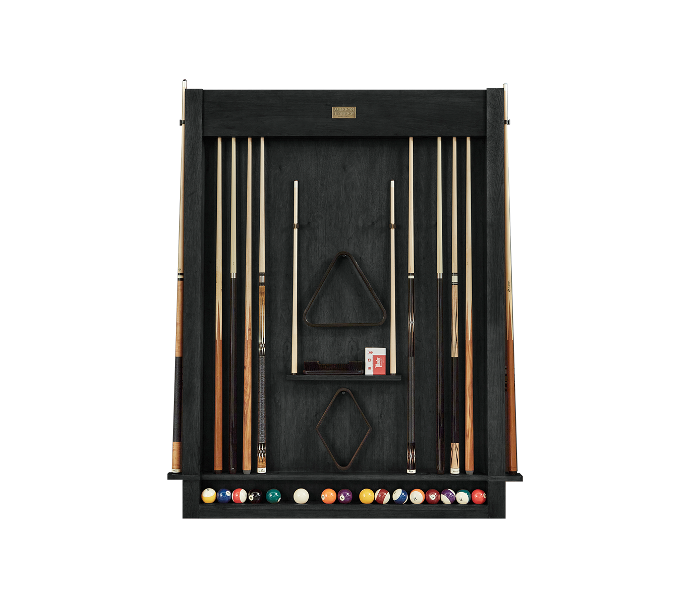Alta 6-Cue Wall Mounted Cue Rack | American Heritage