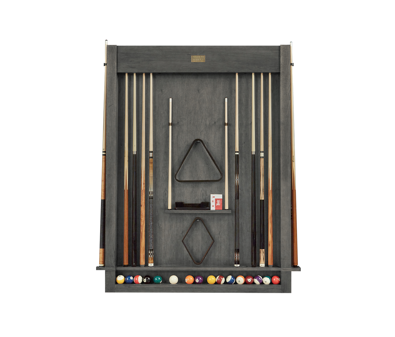 Alta 6-Cue Wall Mounted Cue Rack | American Heritage