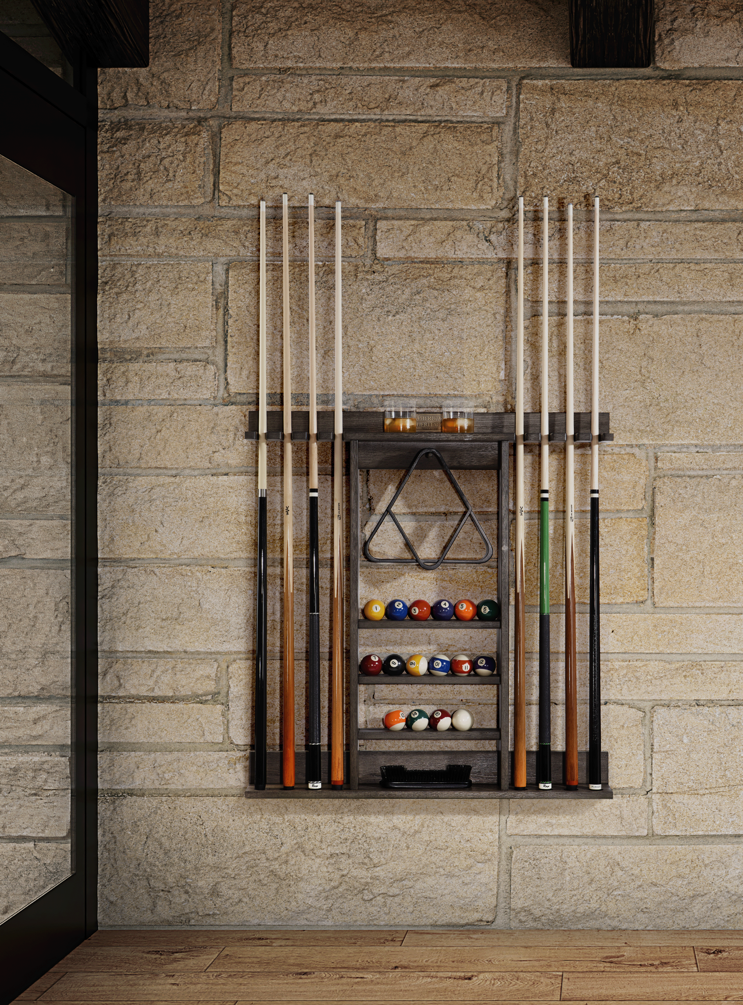 Bluegrass 8-Cue Cue Rack | American Heritage
