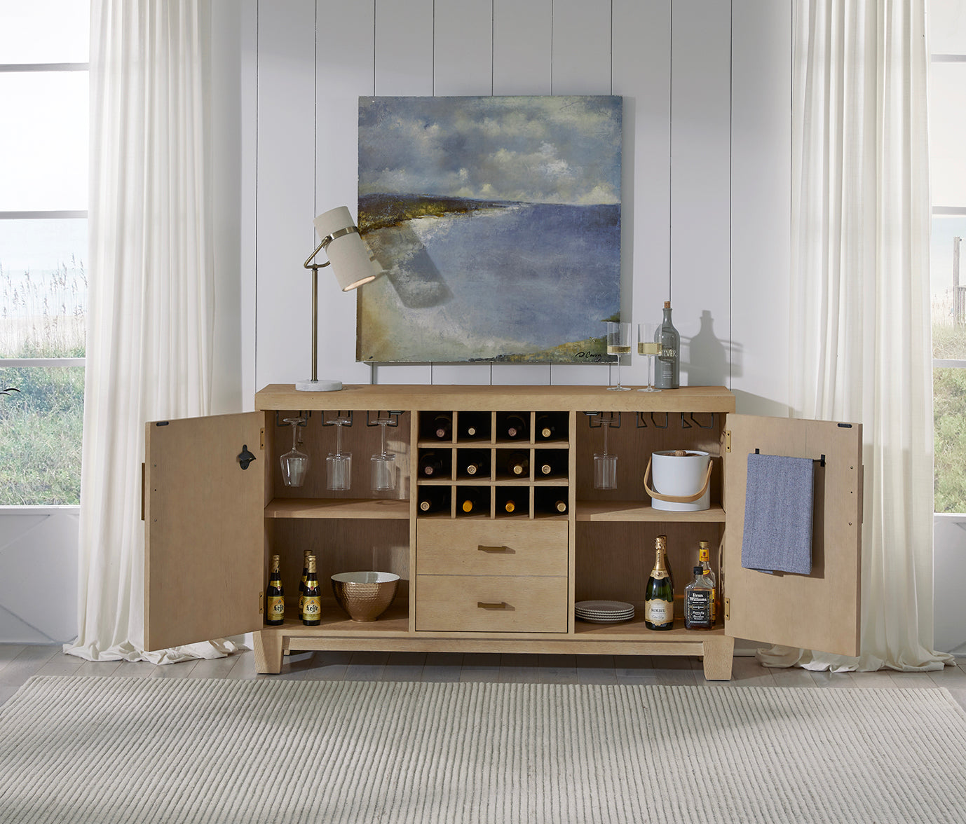 Port Royal Bar Console (White Oak) | American Heritage