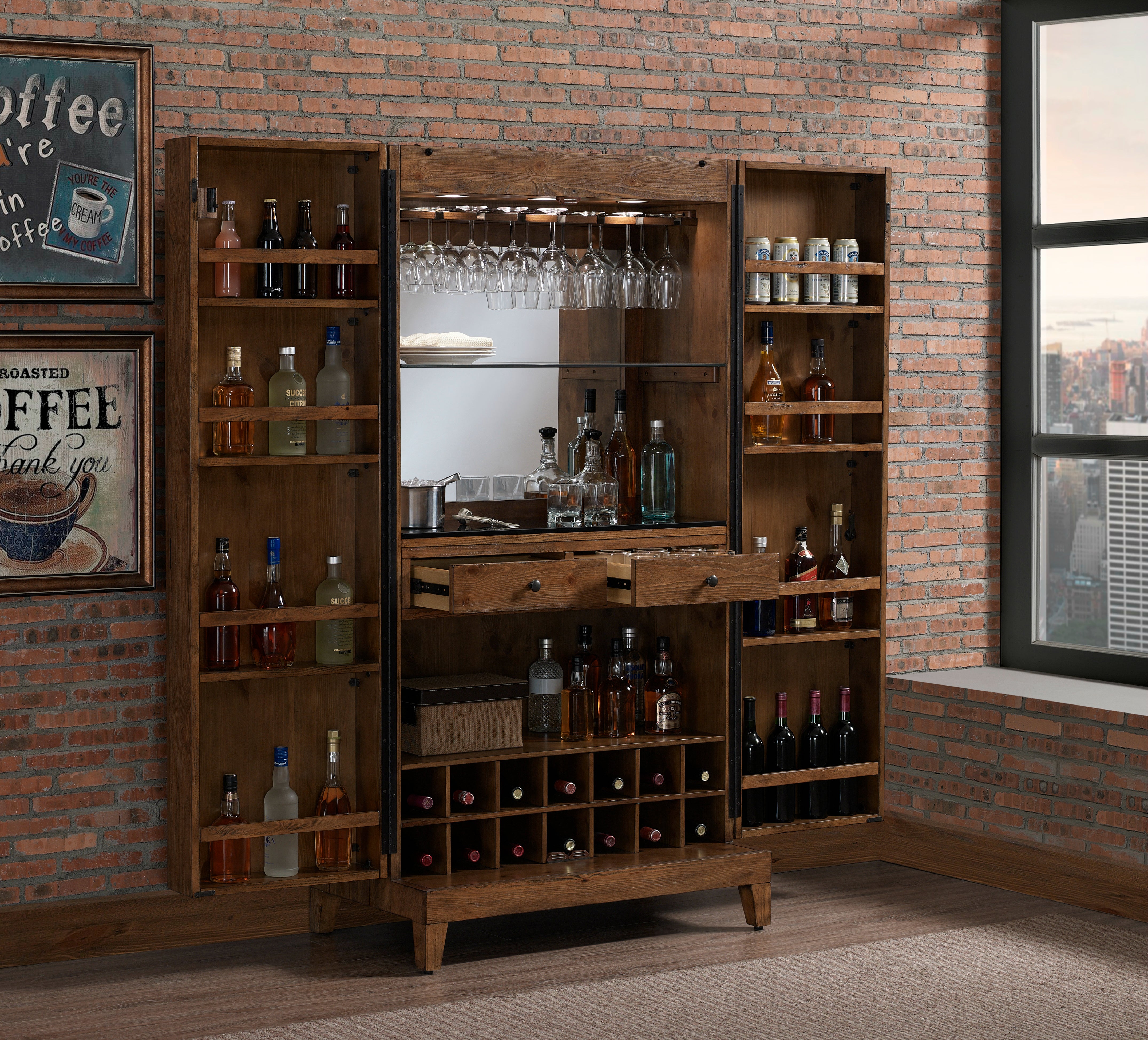 Bristol Wine Cabinet (Harvest) | American Heritage