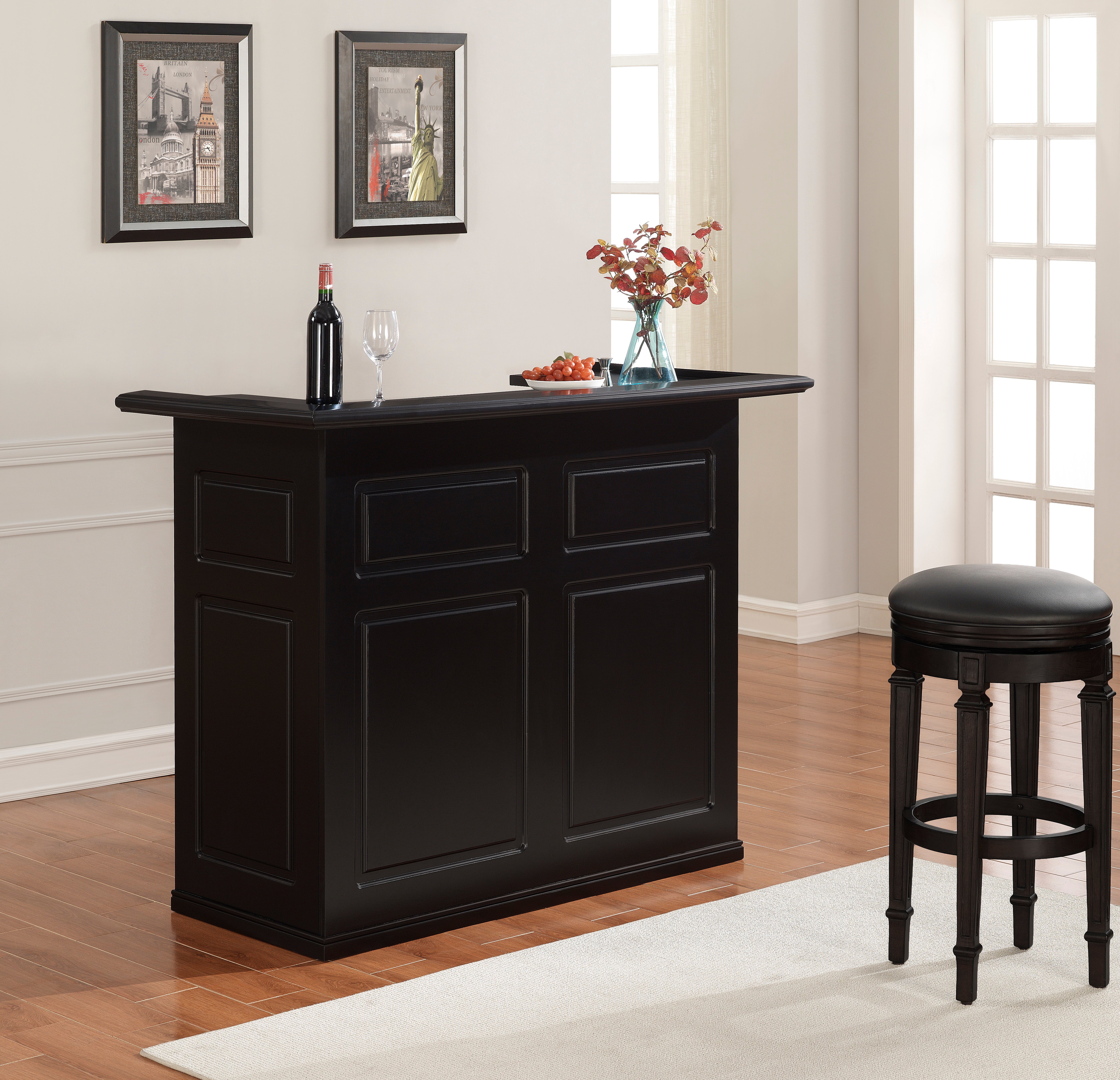 Trenton Home Bar (Black) | American Heritage