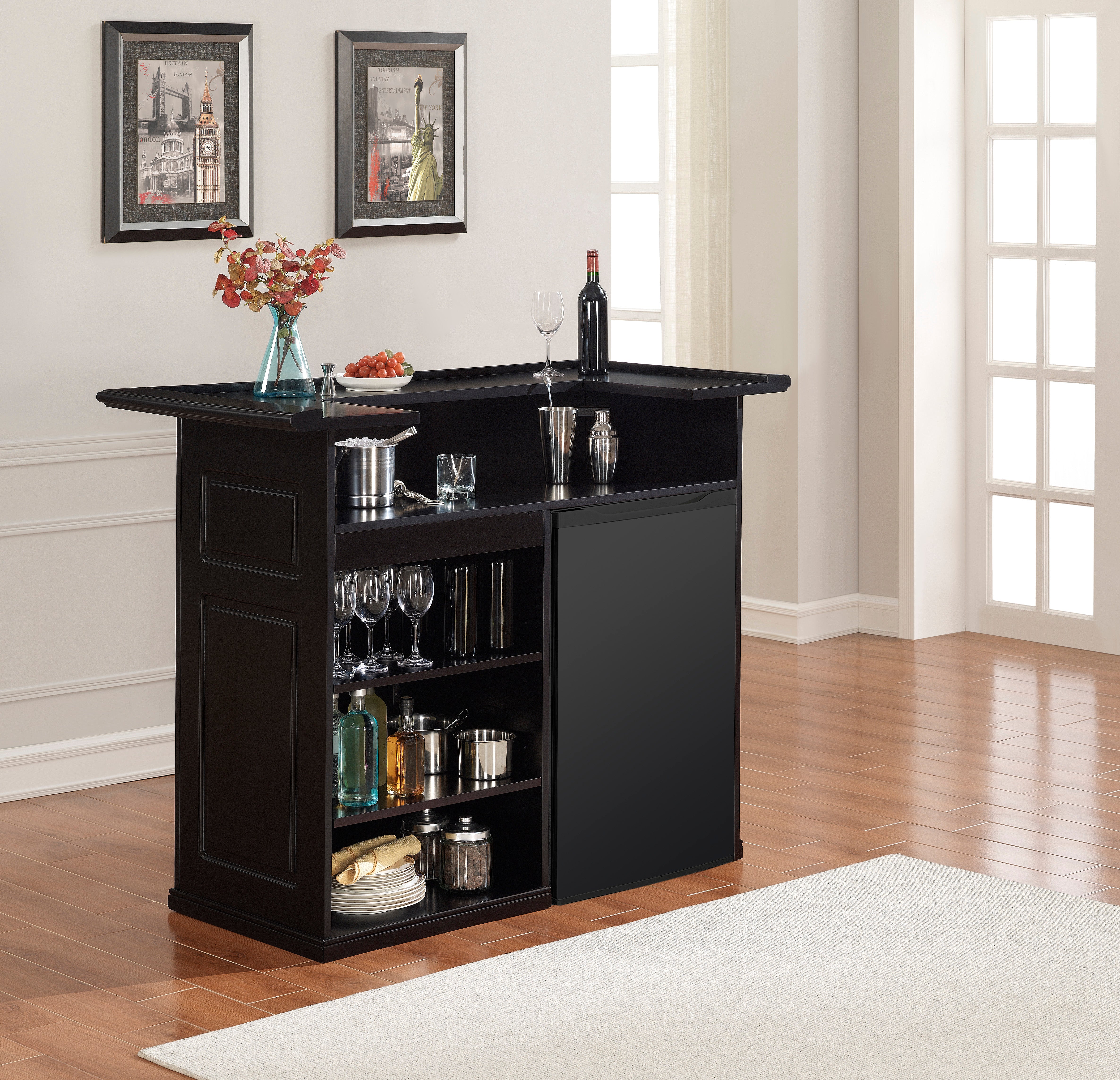 Trenton Home Bar (Black) | American Heritage