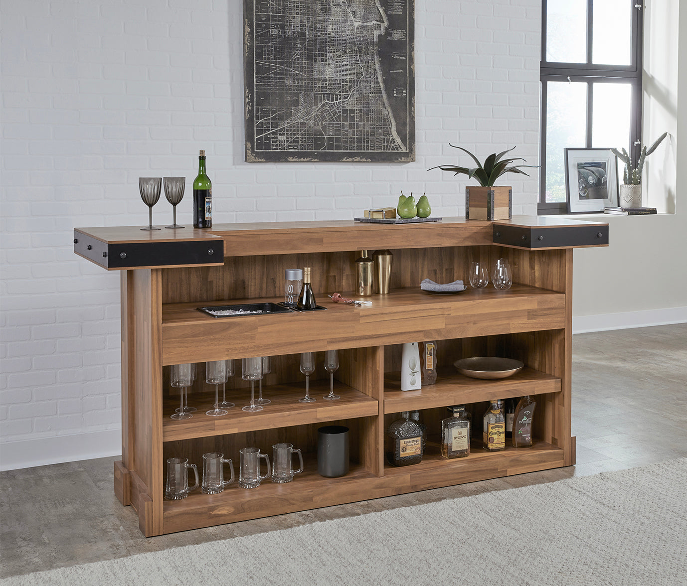 Knoxville Home Bar (Acacia) | American Heritage