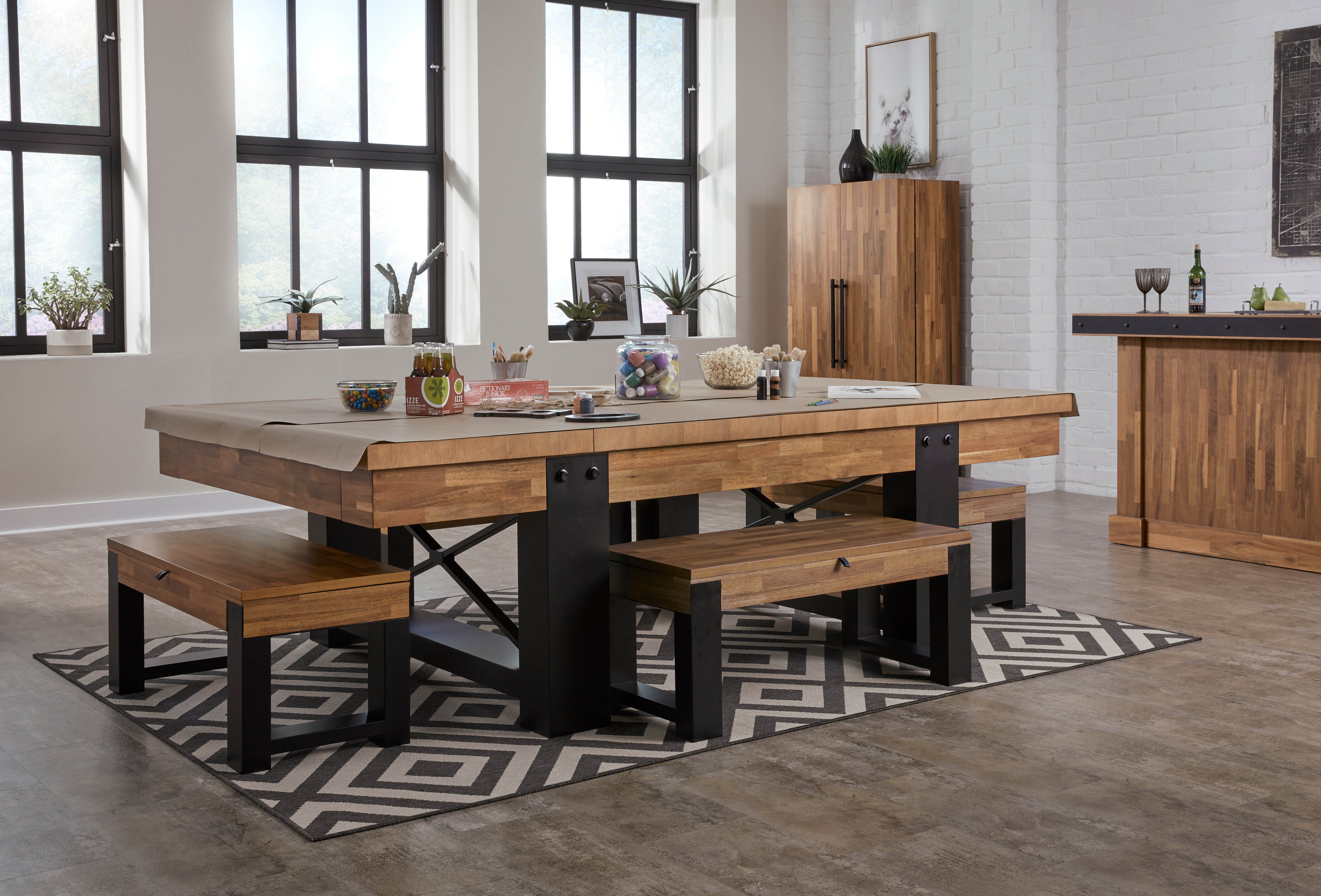 Knoxville Multi-functional Storage Bench (Acacia) | American Heritage