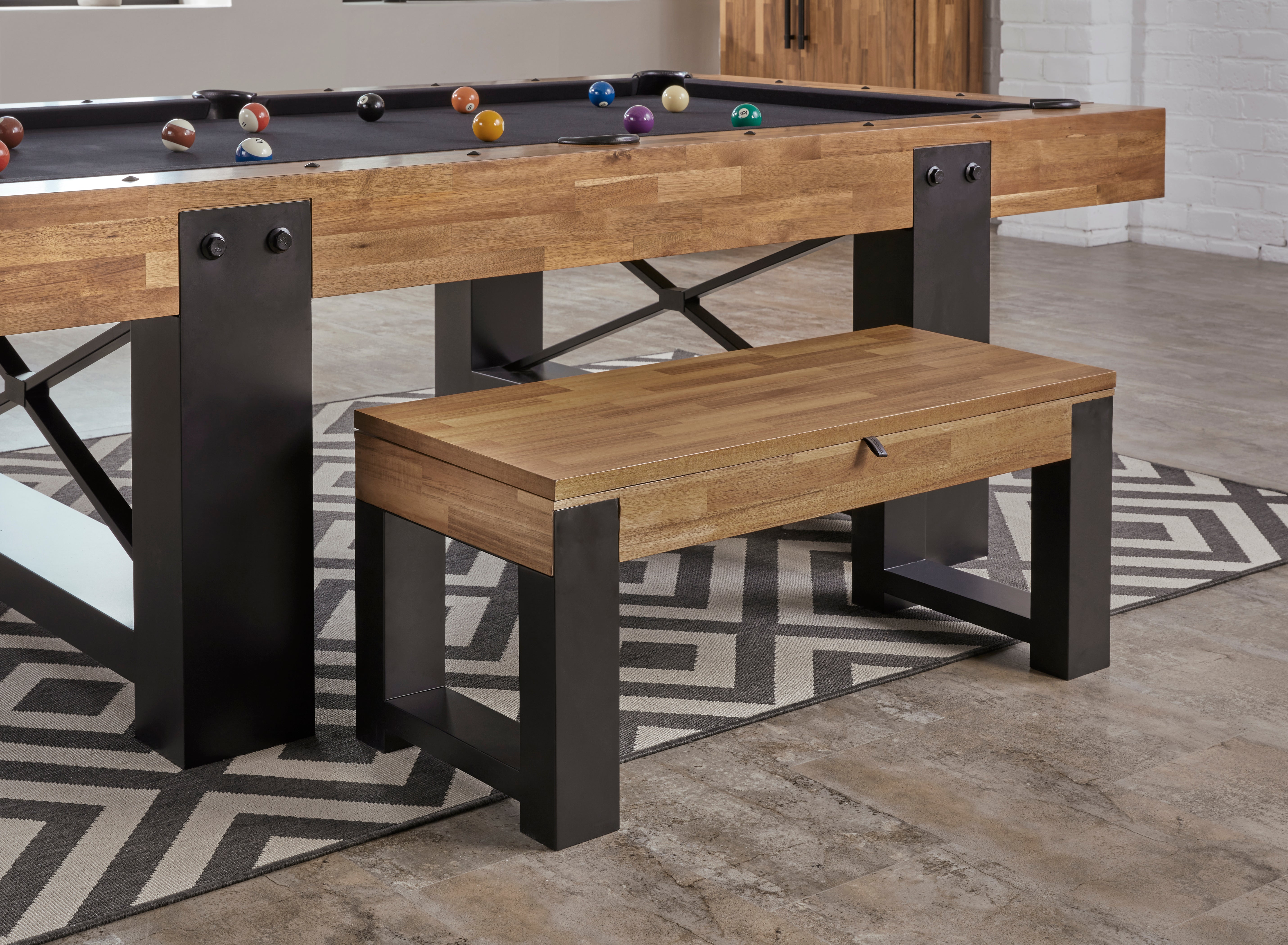 Knoxville Multi-functional Storage Bench (Acacia) | American Heritage