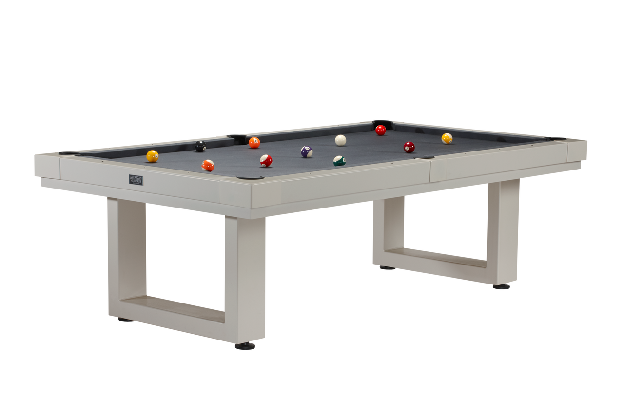 Lanai Outdoor Pool Table (Oyster Grey) | American Heritage