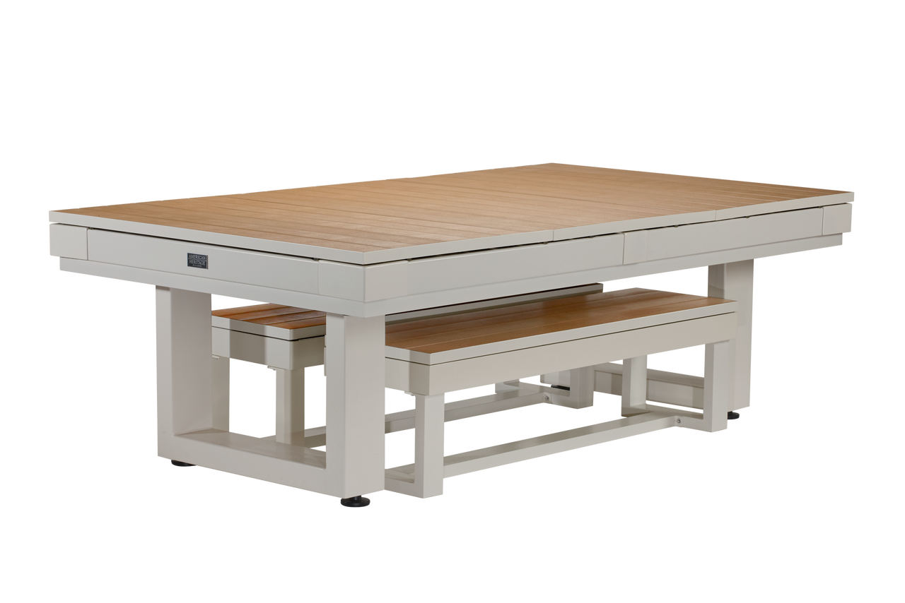 Lanai Outdoor Pool Table (Oyster Grey) | American Heritage