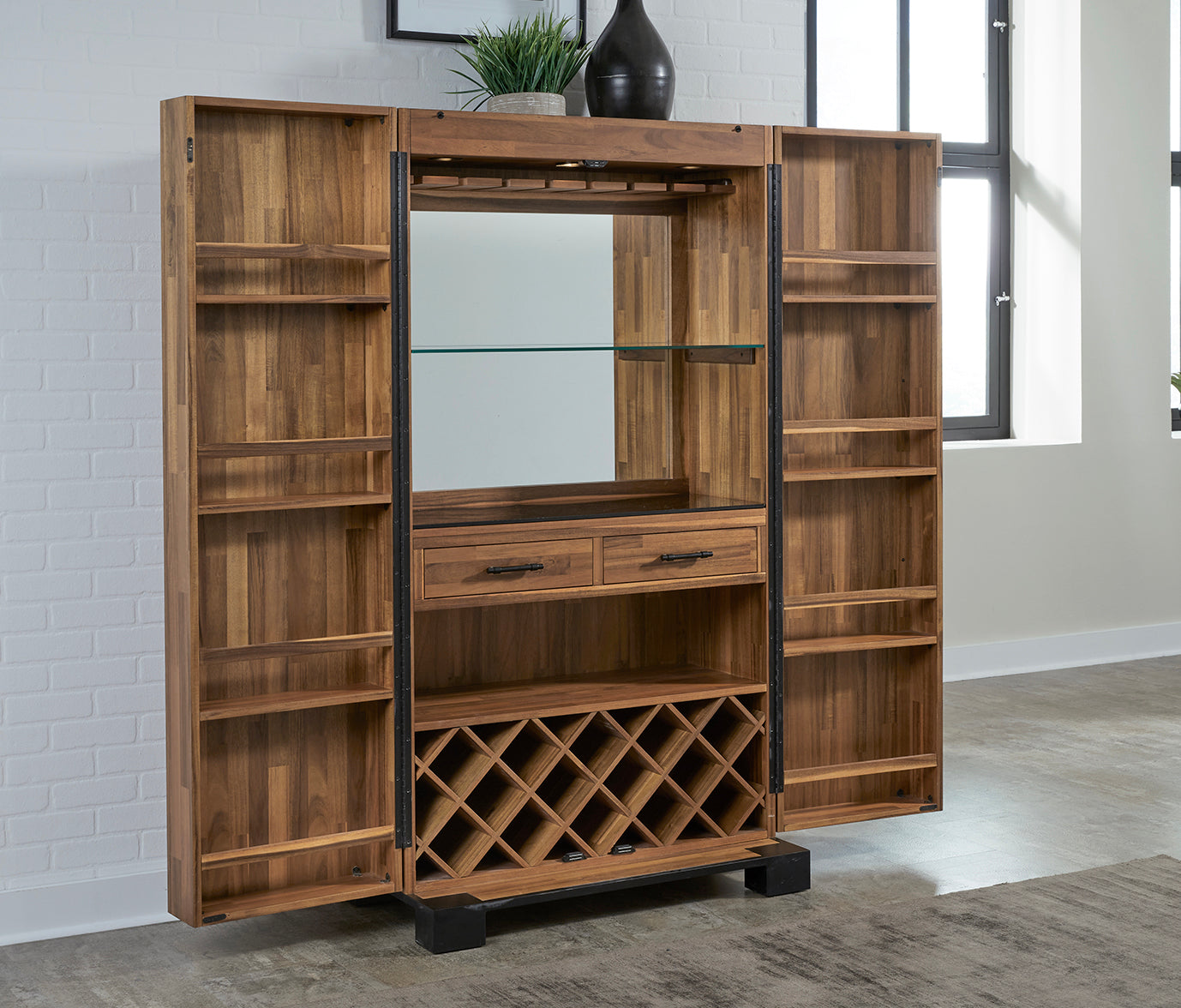 Knoxville Wine & Spirit Cabinet (Acacia) | American Heritage