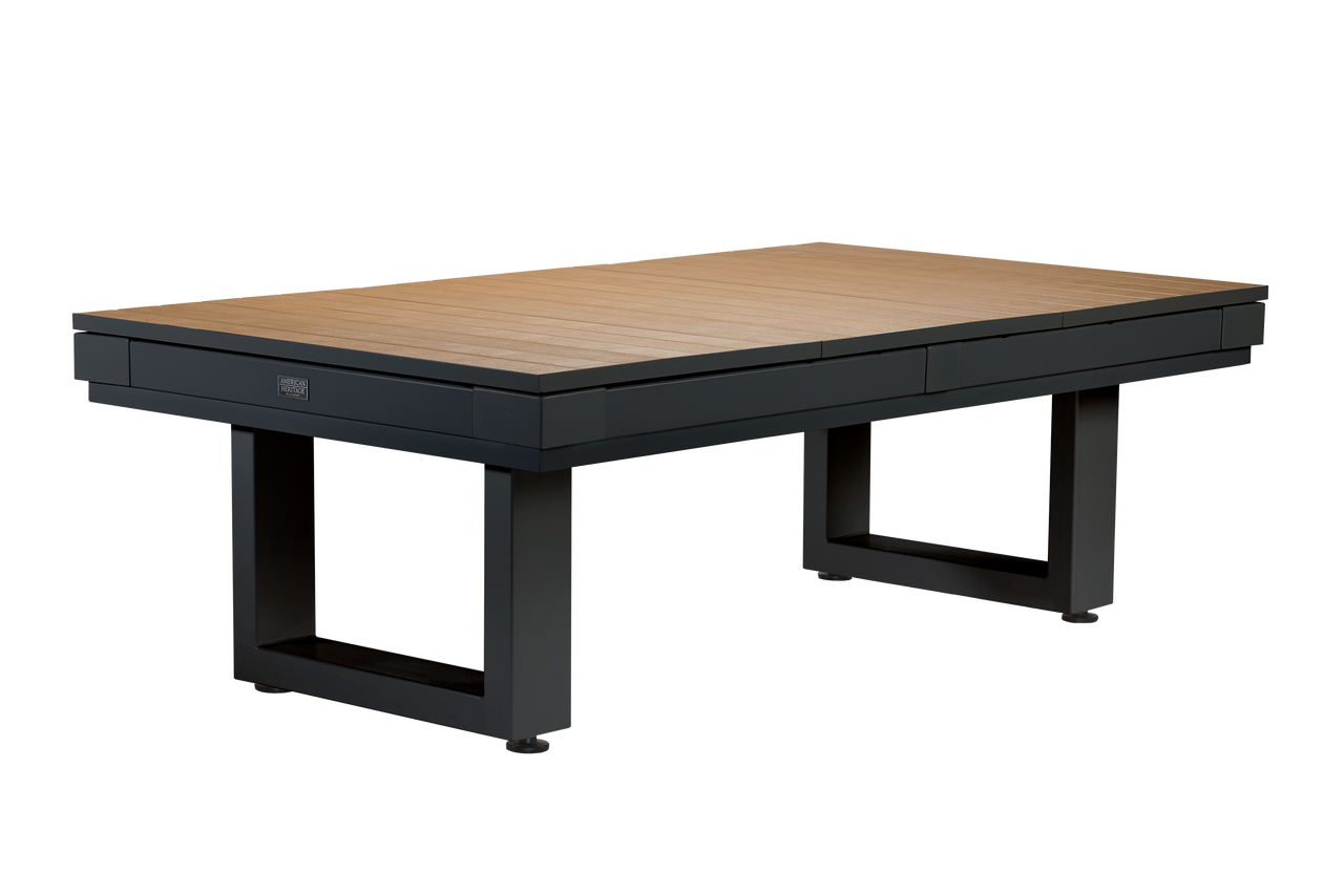 Lanai Outdoor Pool Table (Obsidian Black) | American Heritage