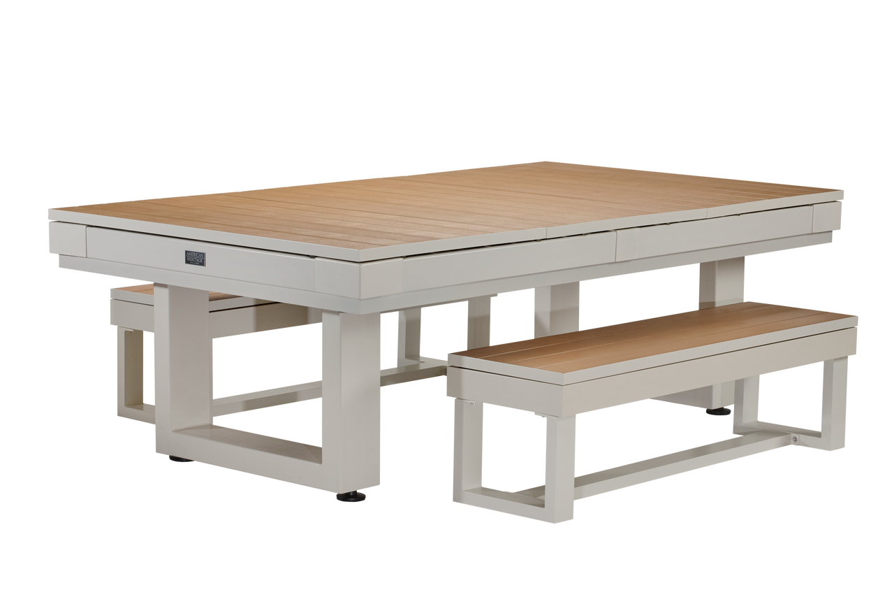 Lanai Outdoor Pool Table (Oyster Grey) | American Heritage