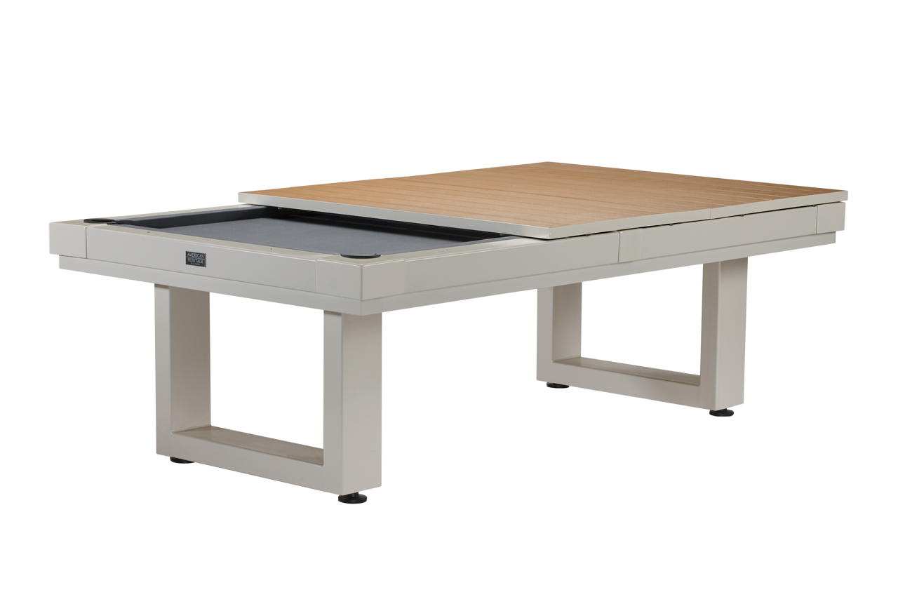 Lanai Outdoor Pool Table (Oyster Grey) | American Heritage