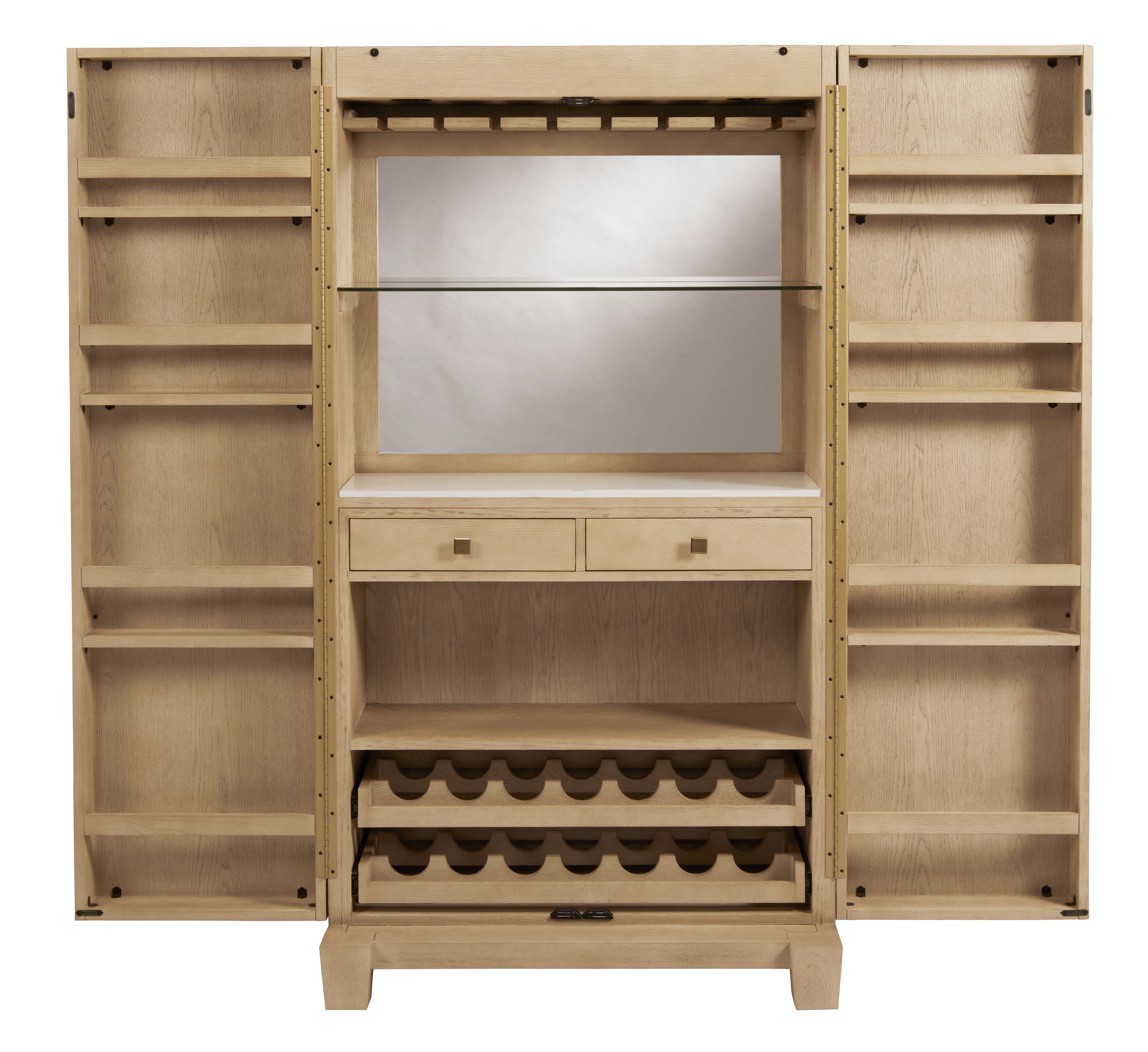 Port Royal Wine & Spirit Cabinet (White Oak) | American Heritage