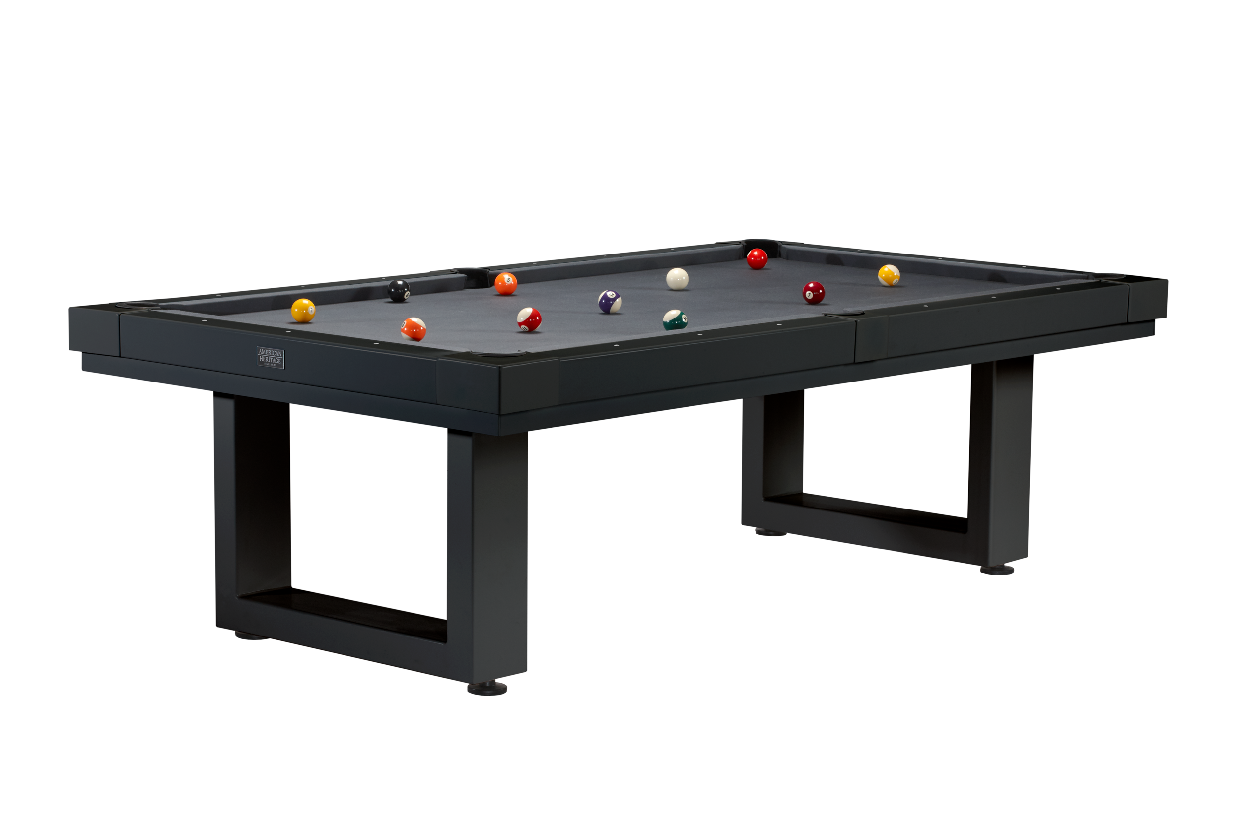 Lanai Outdoor Pool Table (Obsidian Black) | American Heritage
