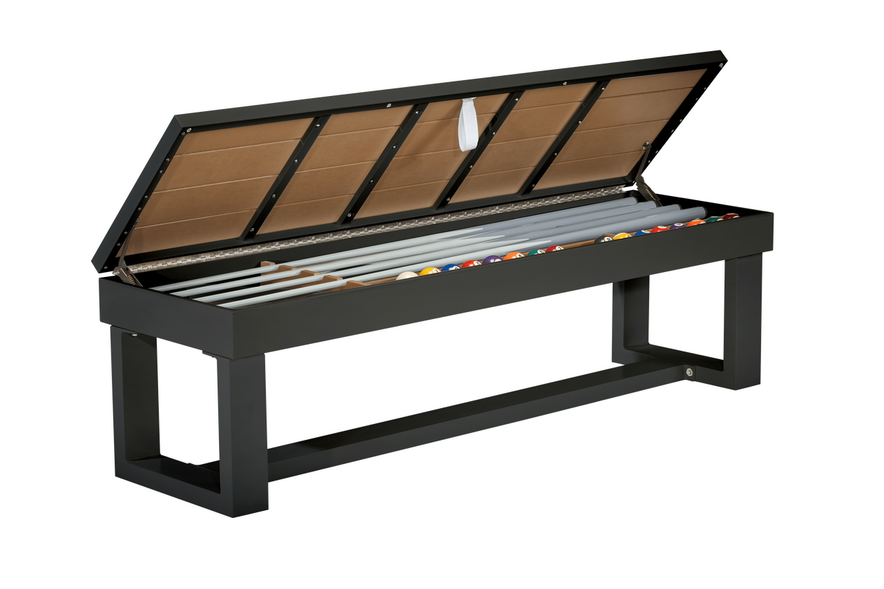 Lanai Outdoor Pool Table (Obsidian Black) | American Heritage